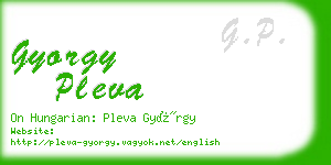 gyorgy pleva business card